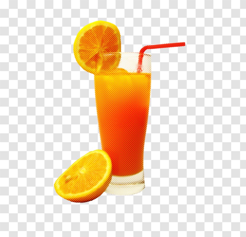 Orange Drink Juice Planter's Punch - Nonalcoholic Beverage Cocktail Garnish Transparent PNG