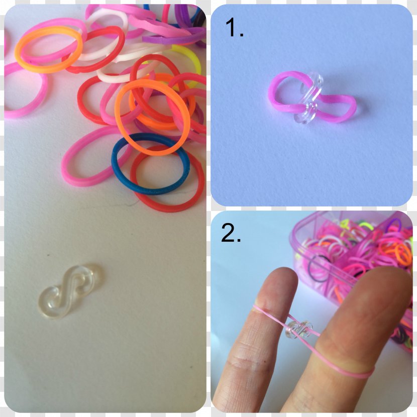 Rainbow Loom Charm Bracelet Rubber Bands How-to - Howto - Finger Transparent PNG