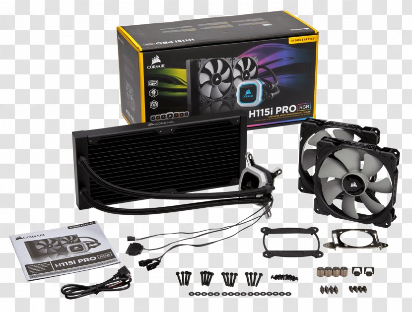 Computer System Cooling Parts Corsair Components Power Supply Unit Water Central Processing - Rgb Color Model Transparent PNG