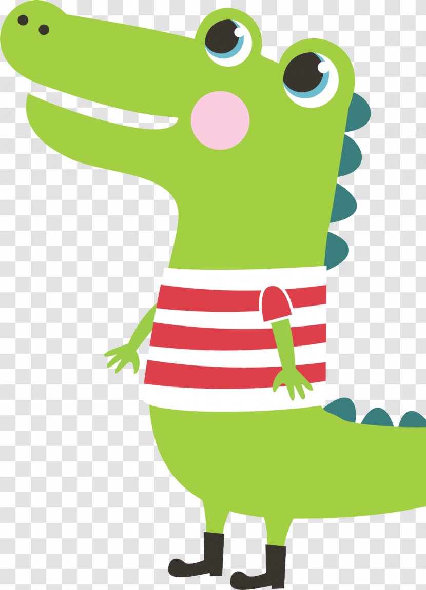 Crocodile Clip Art - Area - Cartoon Dinosaur Transparent PNG