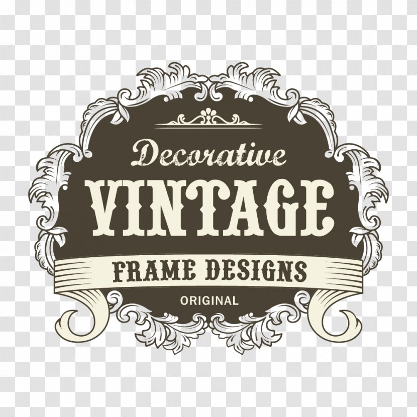 Logo Retro Style Illustration - Vintage Clothing - Dark England Border Transparent PNG