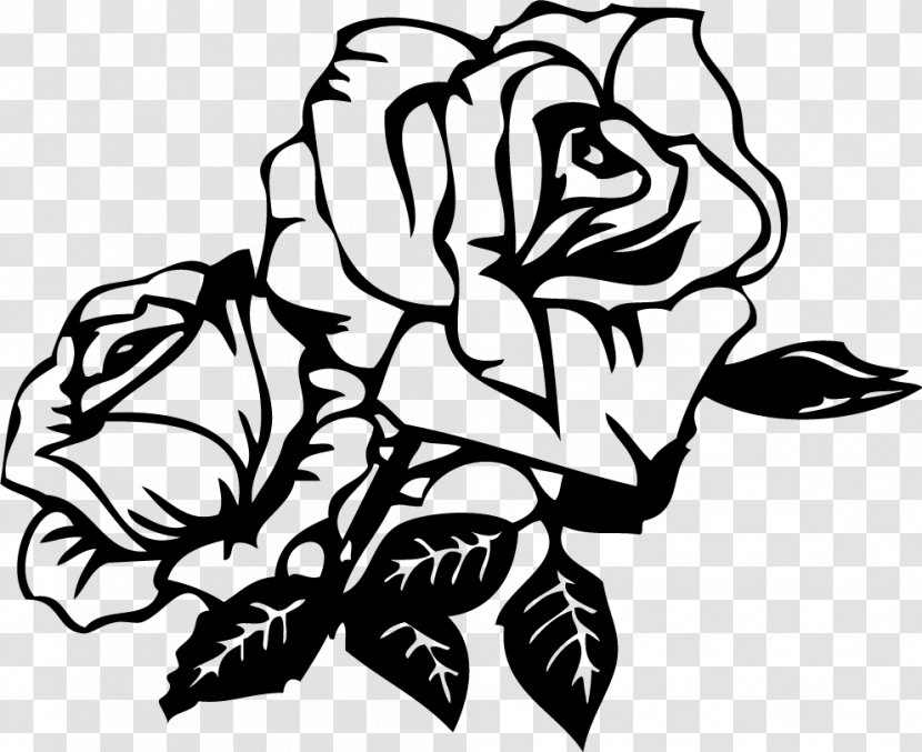 Rose Drawing Cdr Clip Art - Cartoon - Outline Transparent PNG