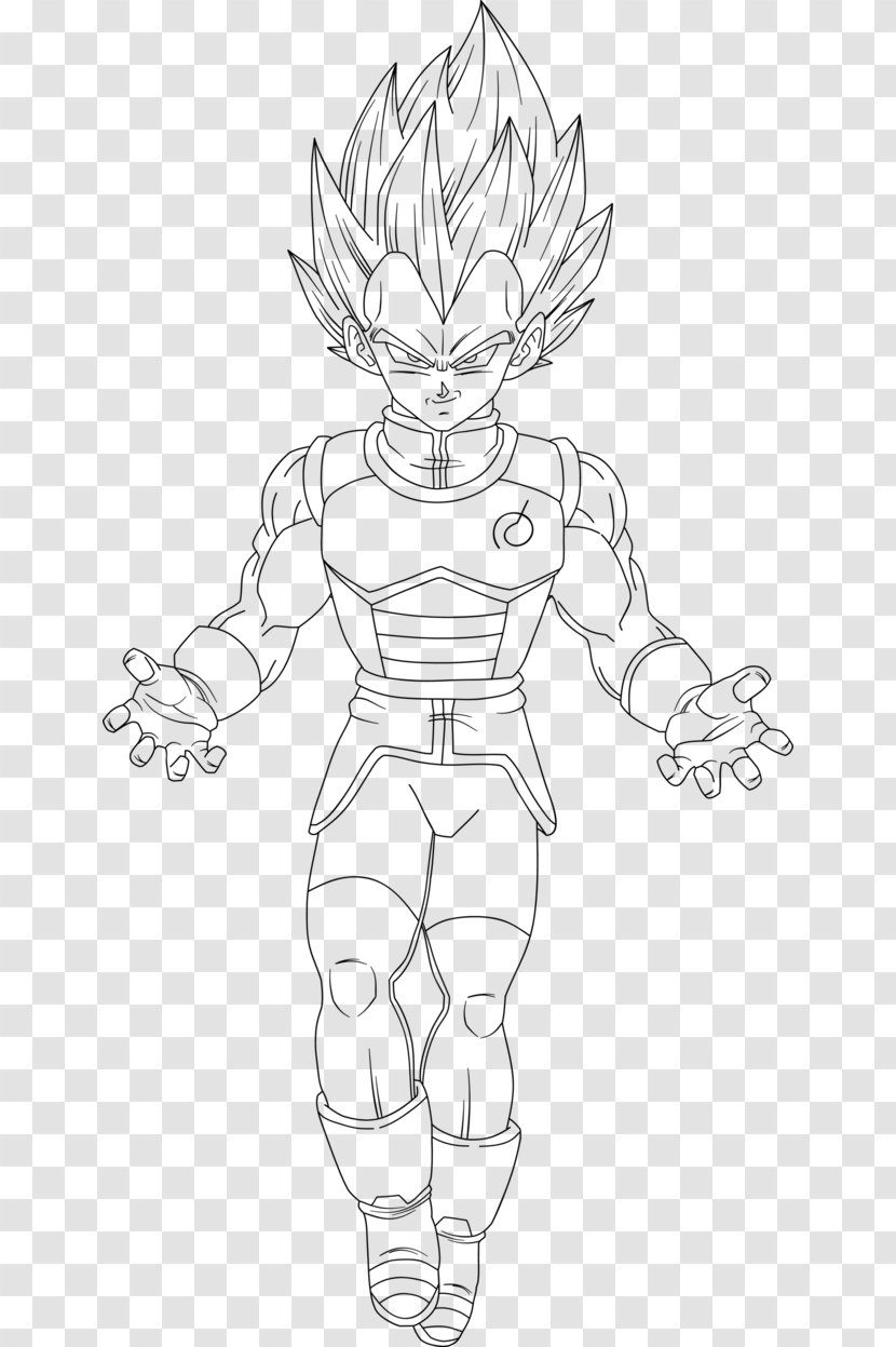 Vegeta Goku Nappa Frieza Sketch - Standing Transparent PNG