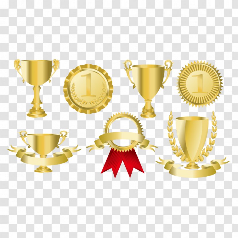 Trophy Medal Cup Award - Champion - Trophies And Medals Transparent PNG