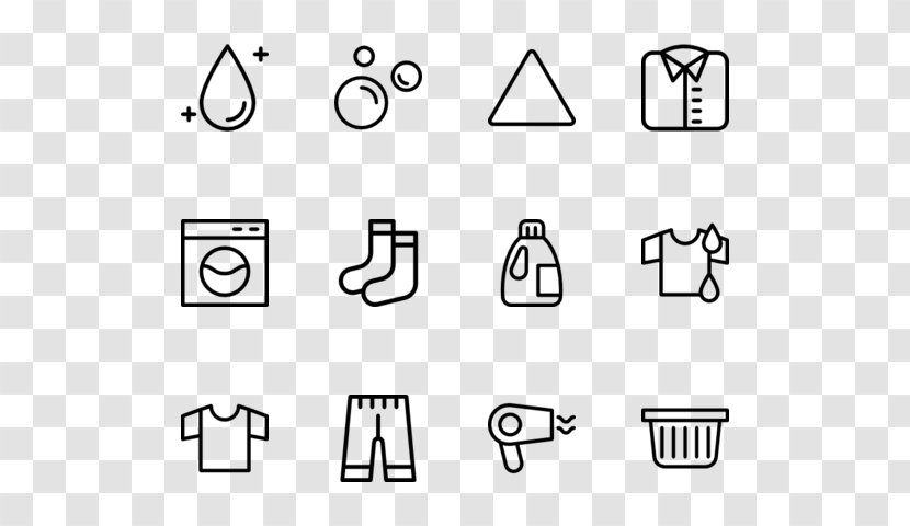 User Interface Paper Drawing - Rectangle - Laundry Symbol Transparent PNG