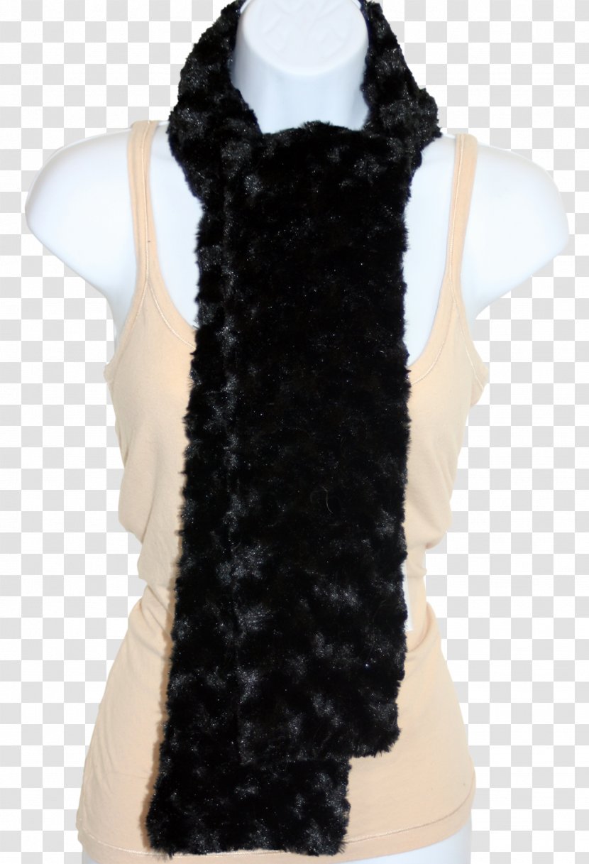 Black Neck Fur Scarf Stole - Clothing Transparent PNG