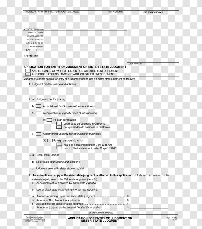 Enforcement Of Foreign Judgments Document Law Court - Text - Judgment Debtor Transparent PNG