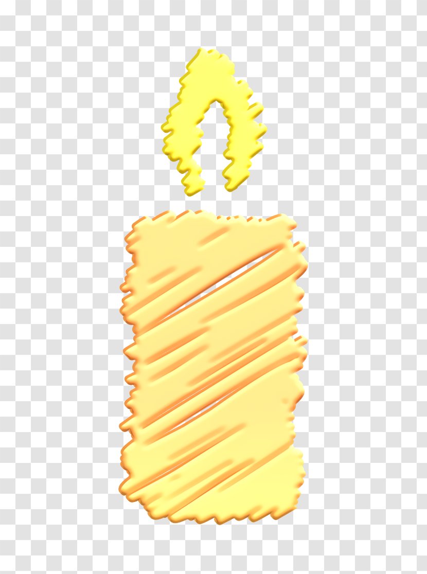 Birthday Icon Candle Celebration - Yellow - Scribble Transparent PNG