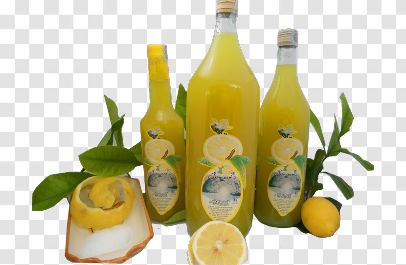 Limoncello Lemon Juice Glass Bottle Citric Acid Transparent PNG
