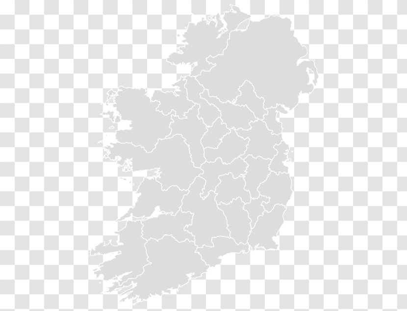 Northern Ireland Blank Map - Black - Color Jiugong Transparent PNG