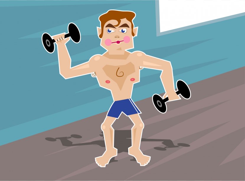 Physical Exercise Fitness Weight Training Loss Dumbbell - Watercolor Transparent PNG