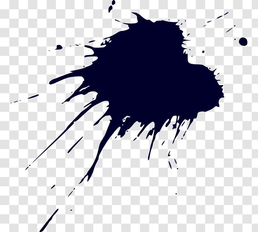 Ink Brush - Black And White Transparent PNG