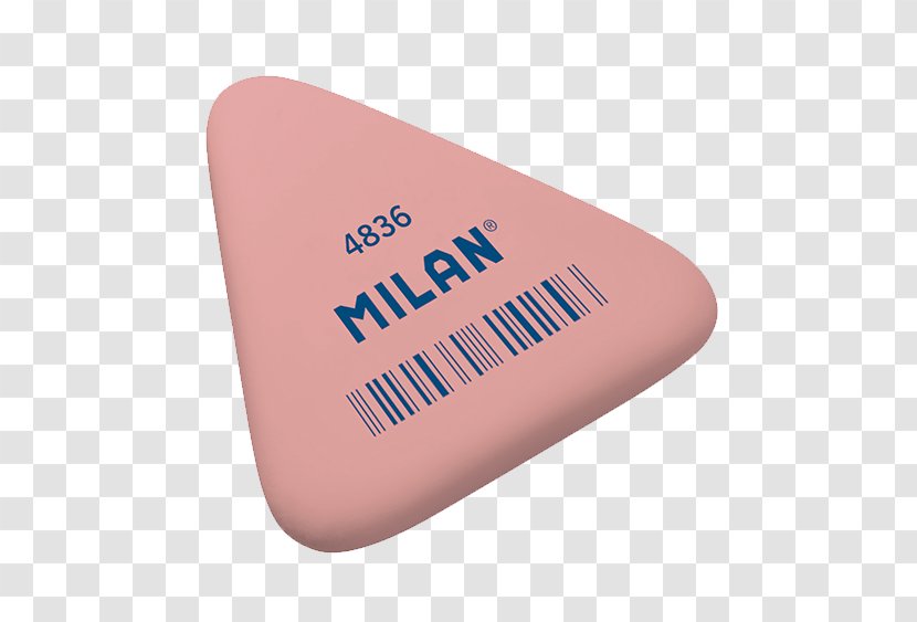 Eraser Milan Paper Natural Rubber Plastic - Brand Transparent PNG