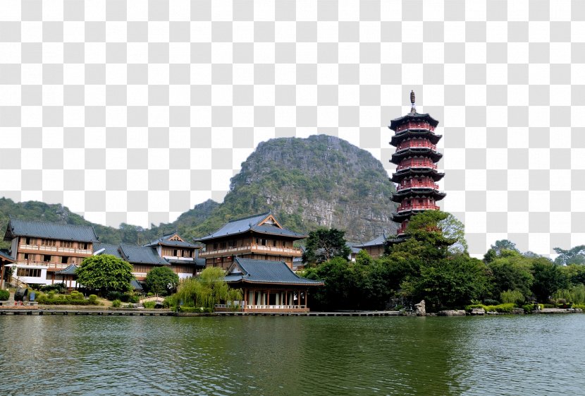Guilin Landscape - Pagoda - Map Transparent PNG