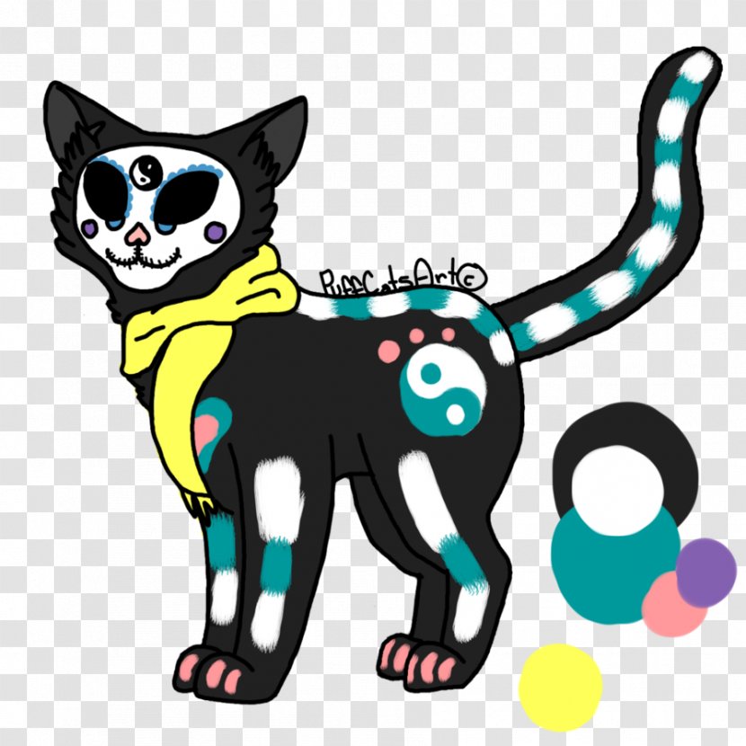 Whiskers Cat Dog Clip Art - Like Mammal - Day Of The Dead Transparent PNG