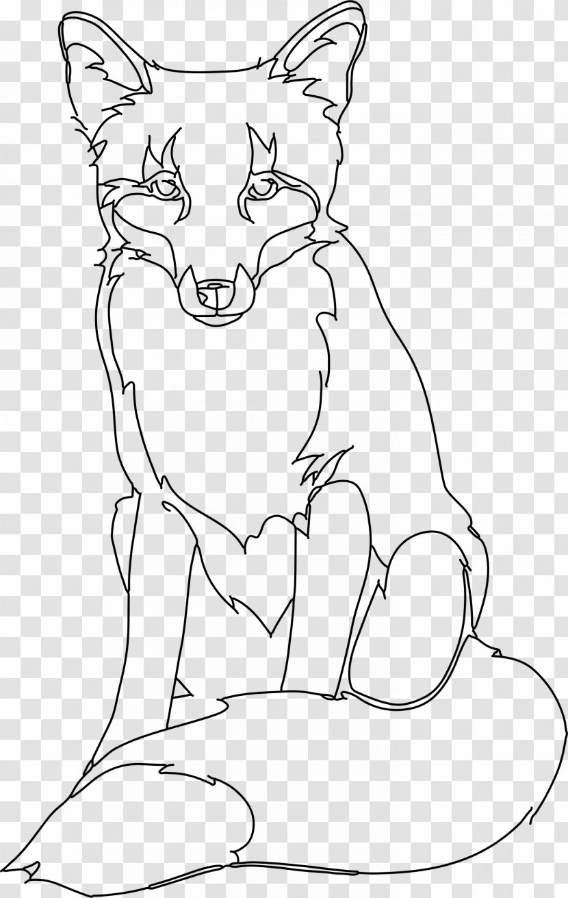 Coloring Book Red Fox - Color Transparent PNG