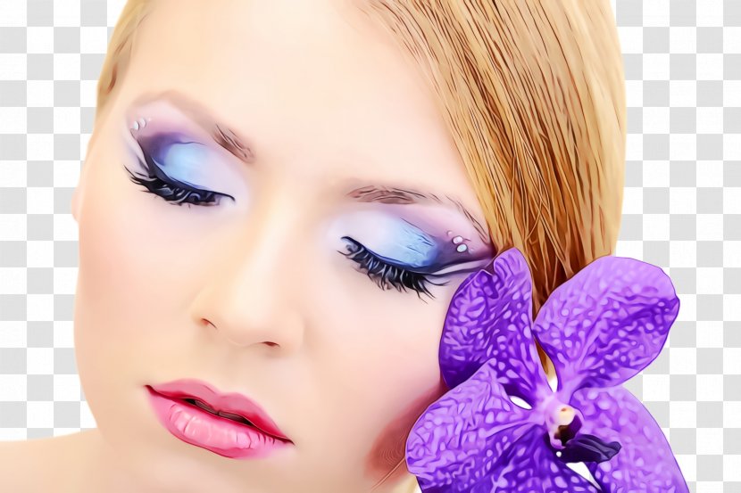 Eyelash Face Eyebrow Hair Violet - Lip Eye Transparent PNG