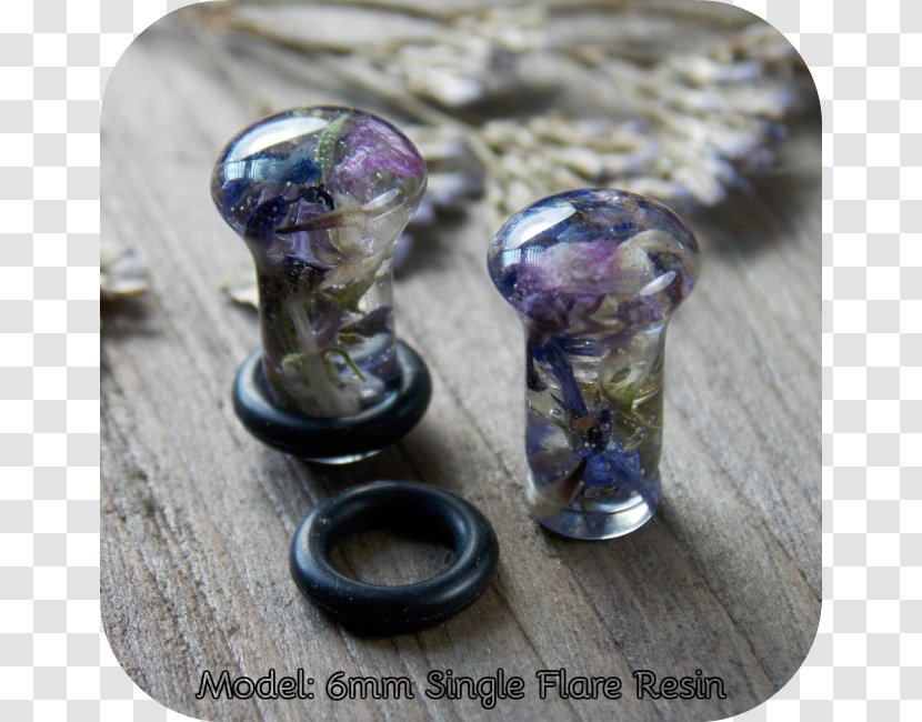 Plug Glass Amethyst Body Jewellery - Jewelry Making - Resin Real Flower Necklaces Transparent PNG