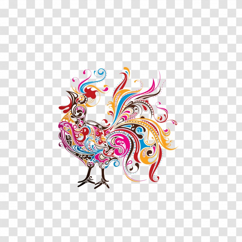 Hamburg Chicken Paper Rooster Drawing Clip Art - Cartoon - Annunciation Colorful Transparent PNG