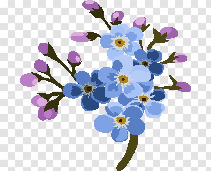 Flower Violet Lilac Floral Design Purple - Forget Me Not Transparent PNG