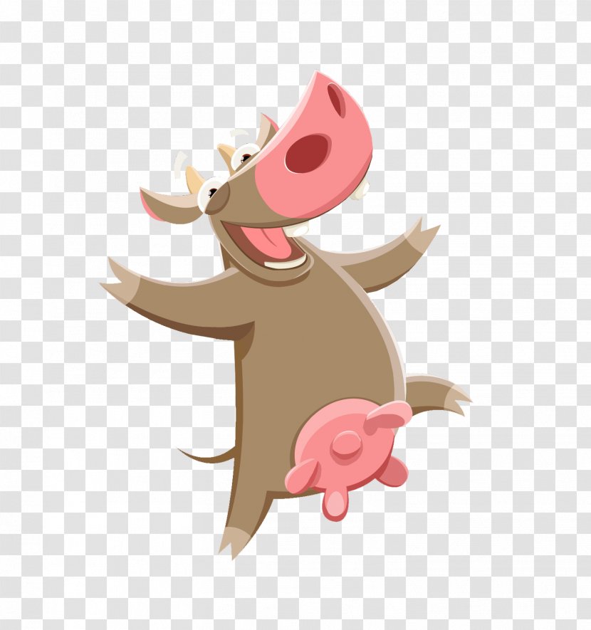 Clip Art Pig Illustration Computer Mouse Character - Cartoon Transparent PNG