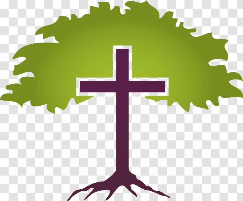 Christian Church Parish Baptists United Methodist Baptism - Green - Cross Tree Cliparts Transparent PNG