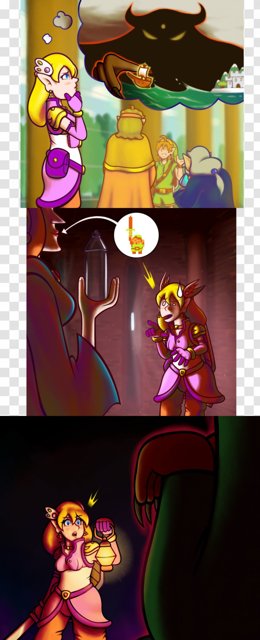 Zelda: The Wand Of Gamelon Link: Faces Evil Princess Zelda Ganon - Comics - Captain James Nicholls Transparent PNG