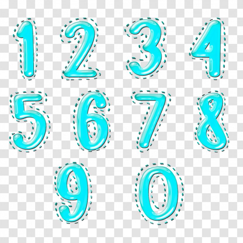 Birthday Candle - Teal - Symbol Number Transparent PNG