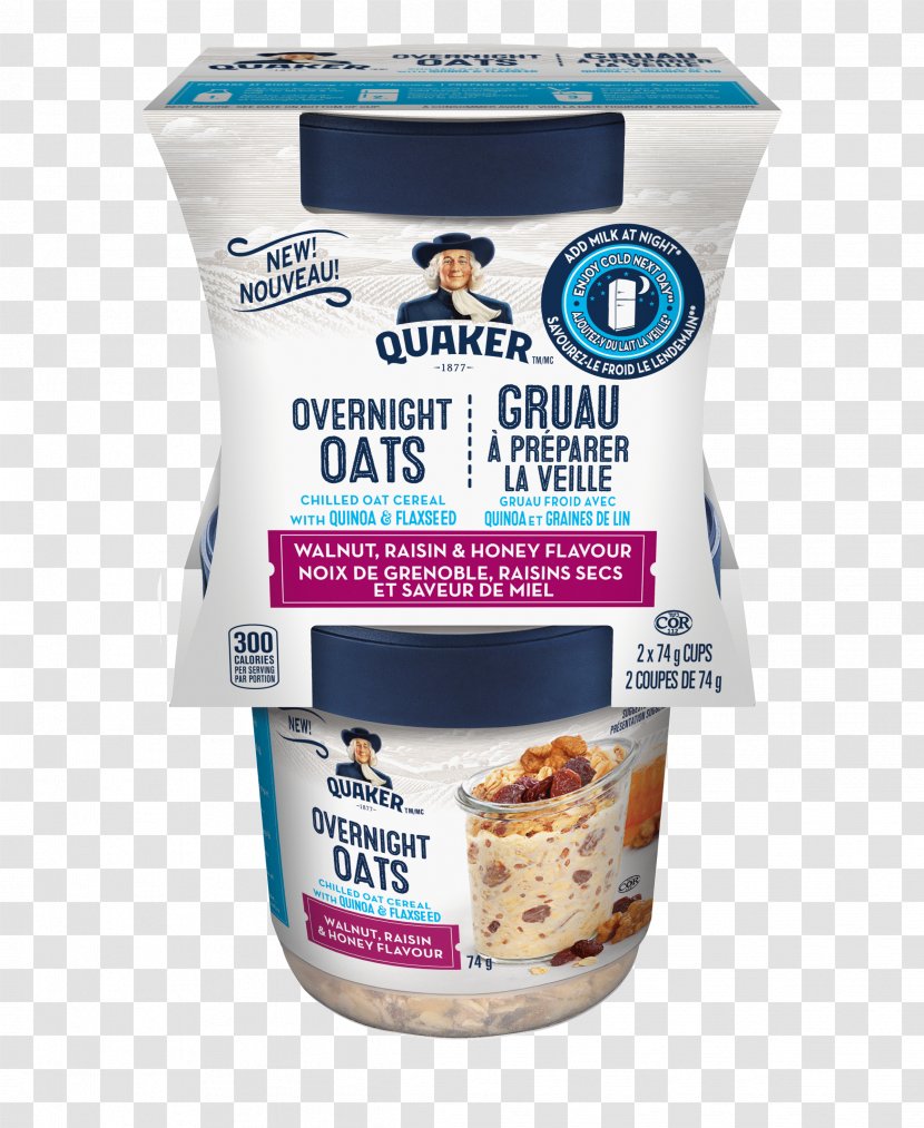 Breakfast Cereal Vegetarian Cuisine Quaker Oats Company @Quaker - Milk Transparent PNG