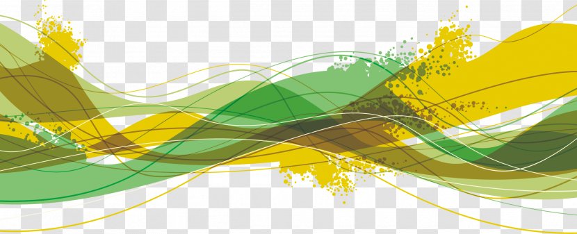 Ribbon Graphic Design - Green - Dynamic Sound Streamers Transparent PNG