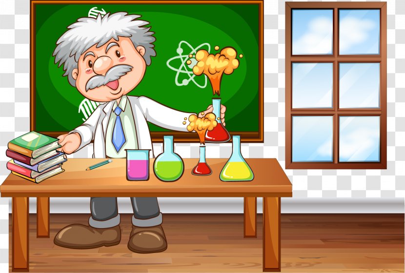 Scientist Laboratory Science Illustration - Play - Vector Hand-painted Cartoon Transparent PNG