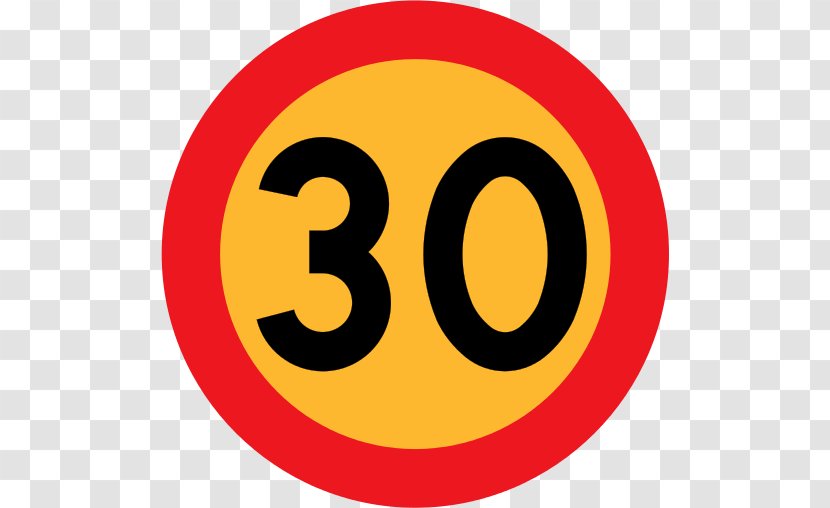 Prohibitory Traffic Sign Speed Limit Sweden - Direction Position Or Indication - Road Signs Transparent PNG