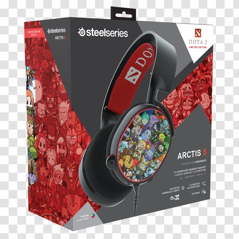 SteelSeries Arctis 3 Black Headphones 5 7.1 Surround Sound - Steelseries 7 Transparent PNG