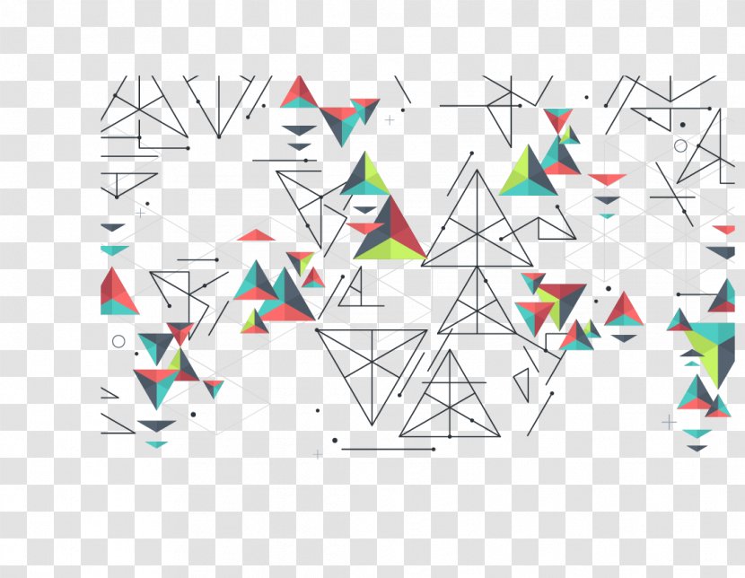 Triangle Geometry - Art - Vector Geometric Background Transparent PNG