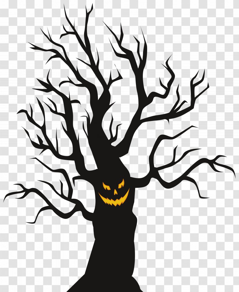 Halloween Clip Art - Plant - Scary Tree Image Transparent PNG