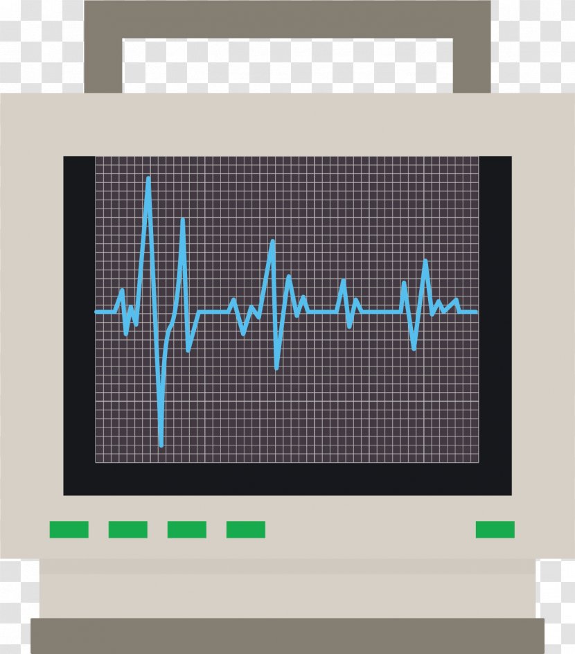 Electrocardiography Monitoring Heart Rate Icon - Watercolor - ECG Monitor Instrument Transparent PNG