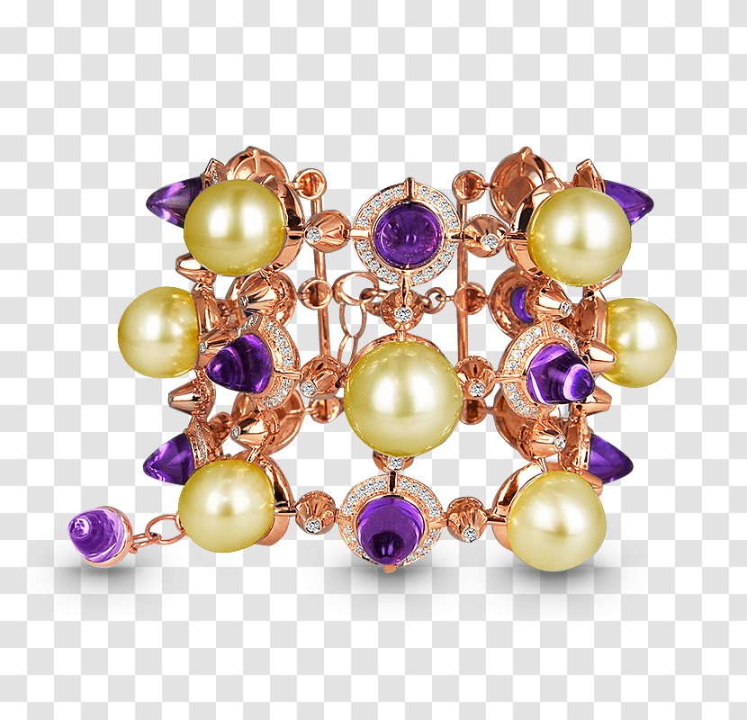 Pearl Amethyst Jacob & Co Bracelet Jewellery - Jewelry Making Transparent PNG
