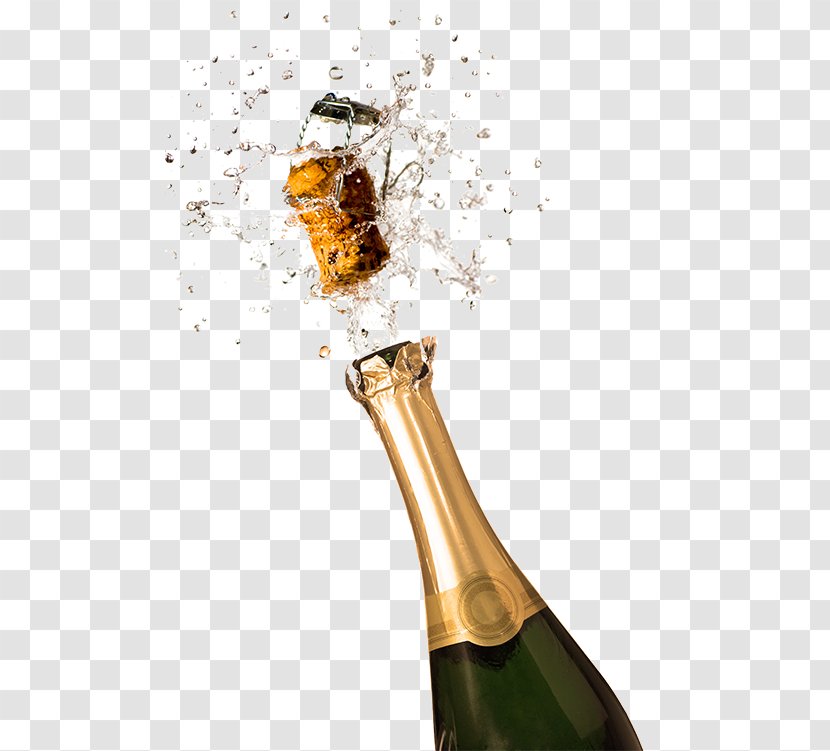 Champagne Sparkling Wine Bottle - Pop Transparent PNG