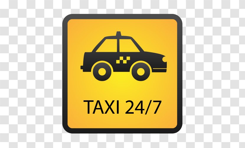 Checker Taxi Yellow Cab - Text - Vector AI Transparent PNG