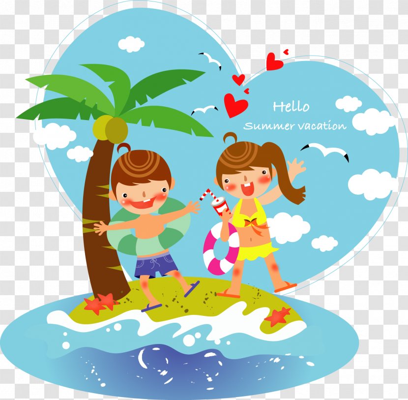 Vacation Summer Royalty-free Clip Art - Child - Cartoon Children Transparent PNG