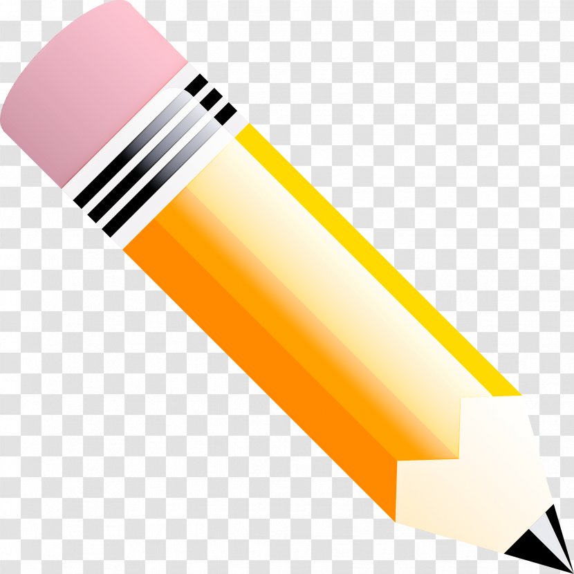 Yellow Line Pencil Writing Implement Office Supplies Transparent PNG