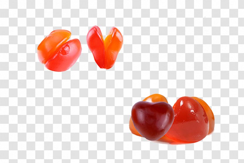 Chewing Gum Gummi Candy - Heart-shaped Red-brown Transparent PNG