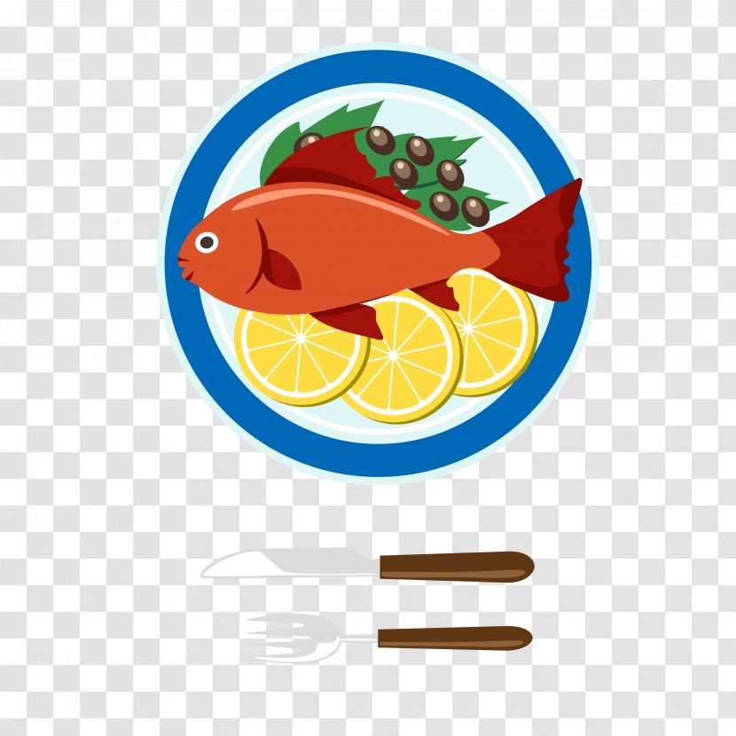 Seafood Euclidean Vector Clip Art - Cartoon Fish Knives And Forks Transparent PNG