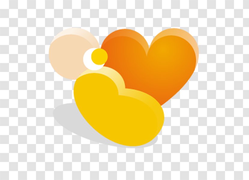 Heart Desktop Wallpaper - Orange Transparent PNG