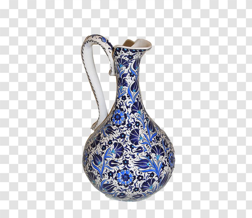 Jug Vase Cobalt Blue Glass Pitcher - Porcelain Transparent PNG