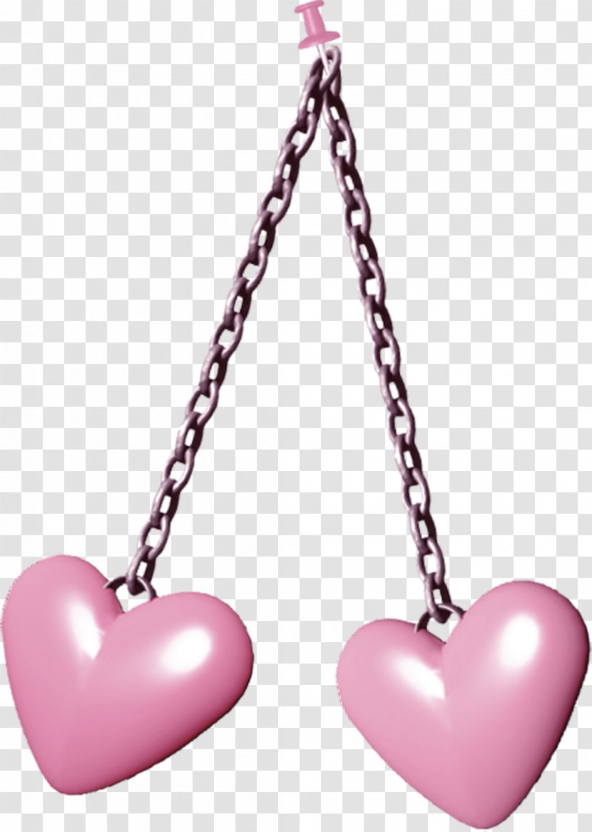 Love Heart Valentine's Day Jewellery - Magenta - Valentine Transparent PNG