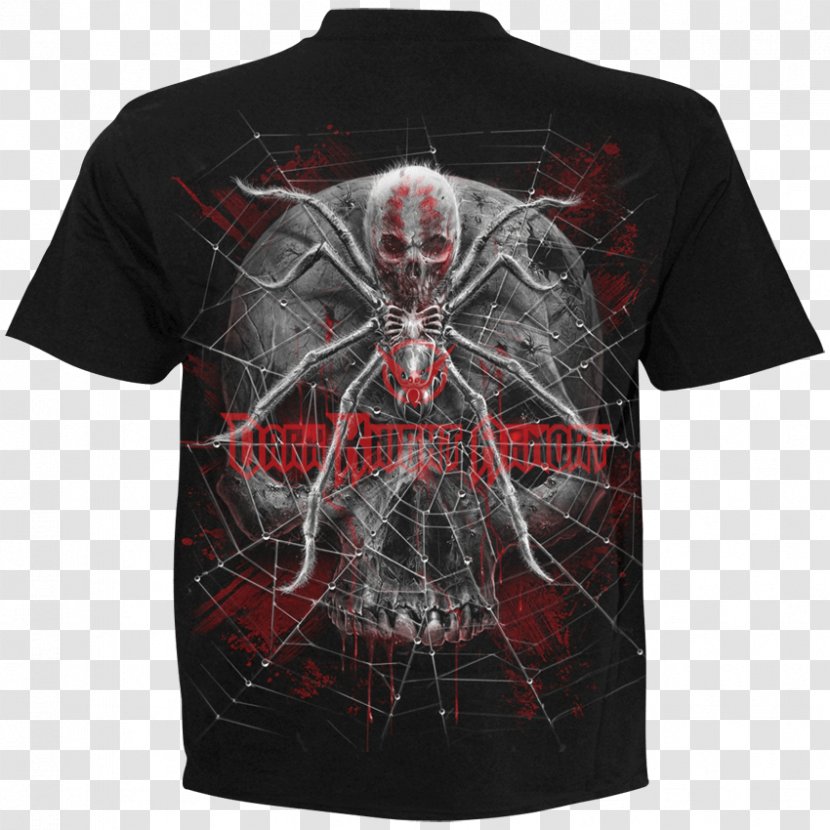 T-shirt Hoodie Spider Skull - Clothing Transparent PNG