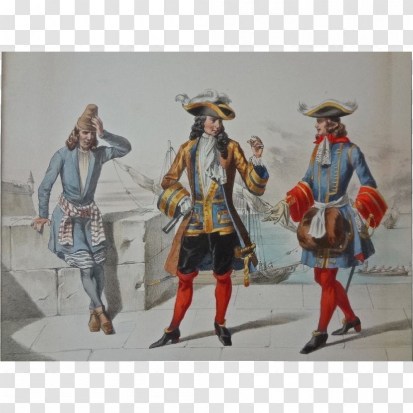 17th Century Military Uniform Soldier France - French Navy Transparent PNG