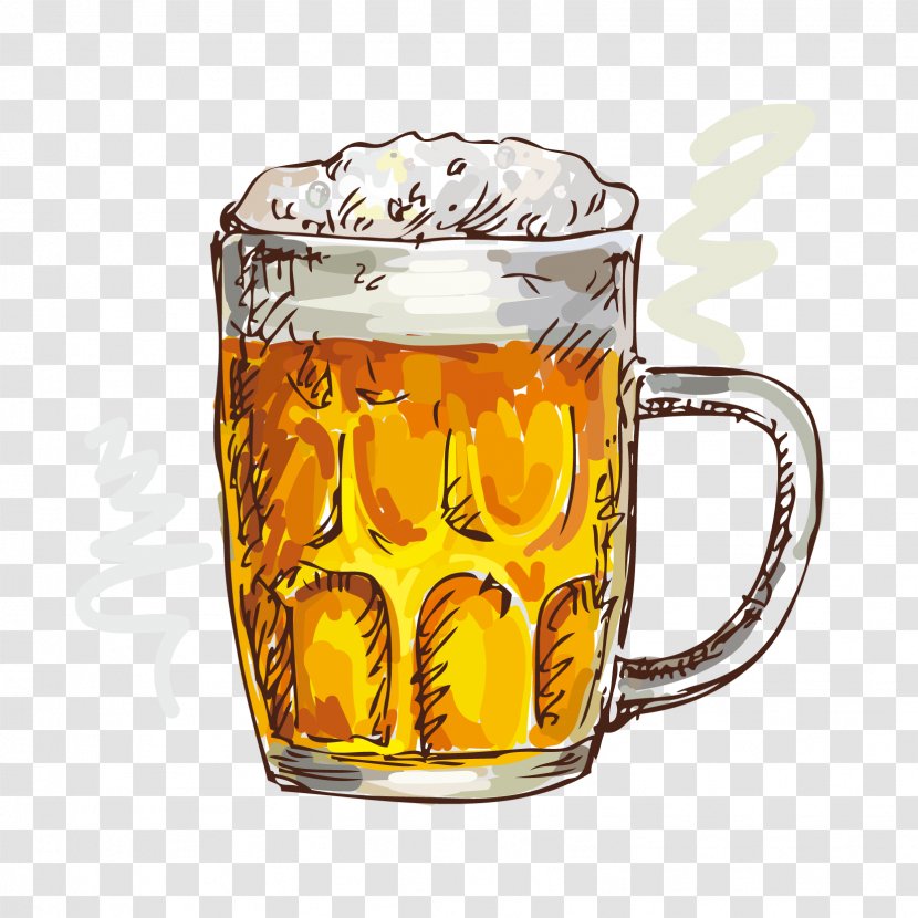 Beer Tea Vector Graphics Hops Common Hop - Brewing - Autumn Cup Transparent PNG