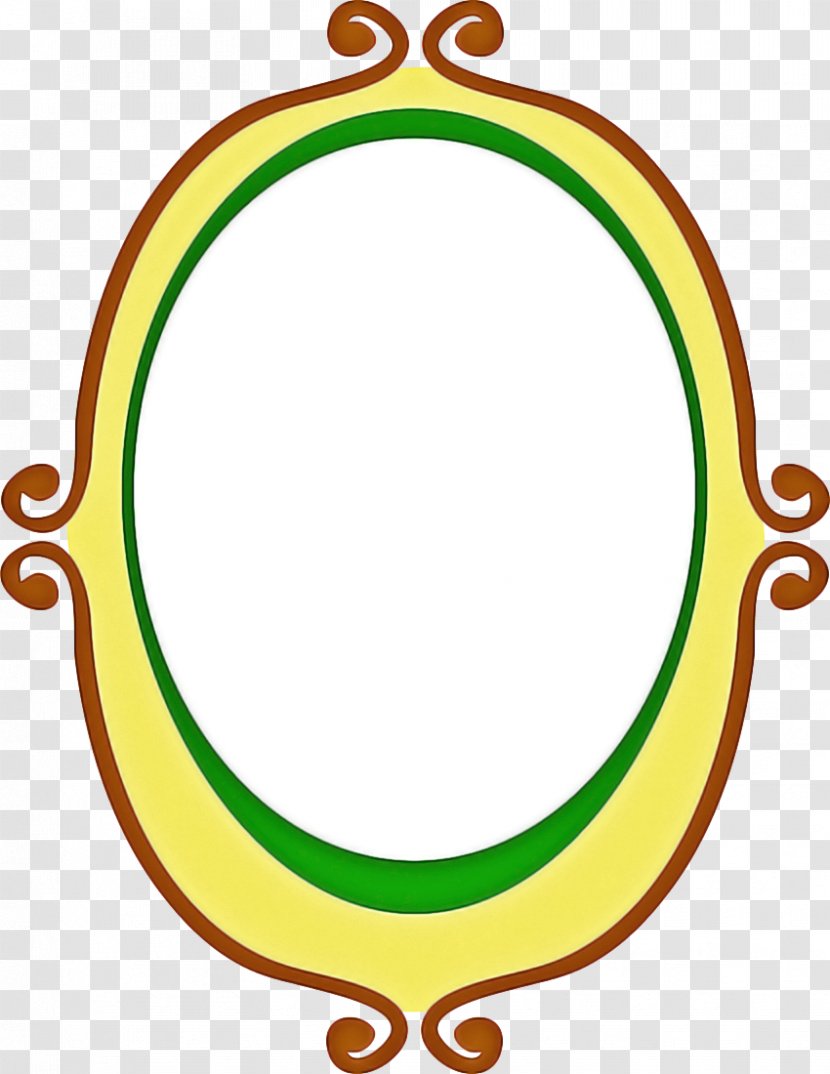 Circle Background Frame - Yellow - Ornament Oval Transparent PNG